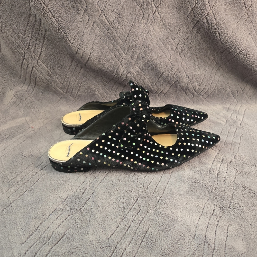 Alexandre Birman Evelyn Embellished Bow Mules Slip On Shoes Womens Sz 9 EU 39.